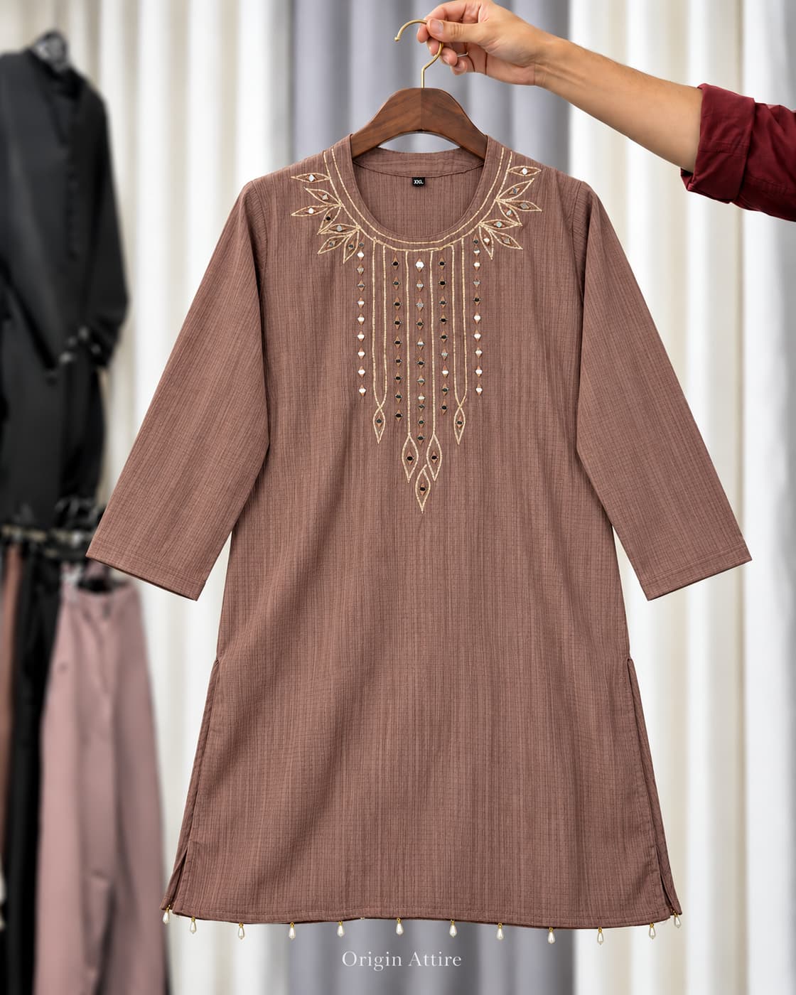 Mirror Embroidered Kurti 0