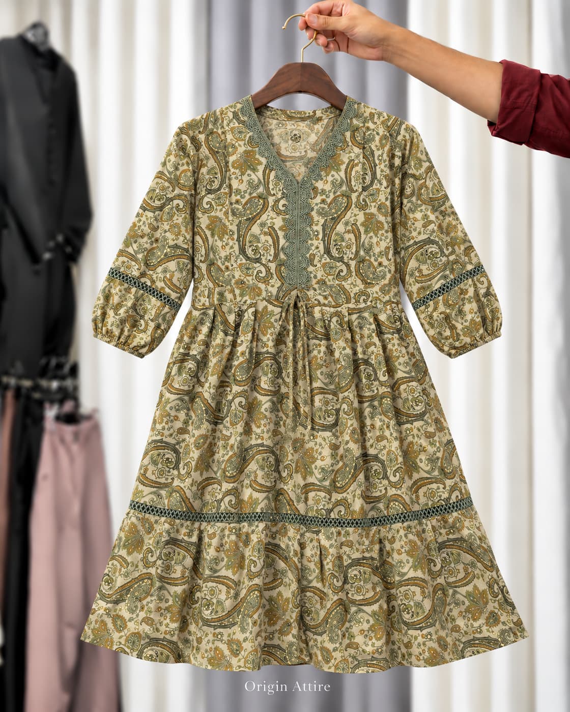 Paisley Flared Kurti 0