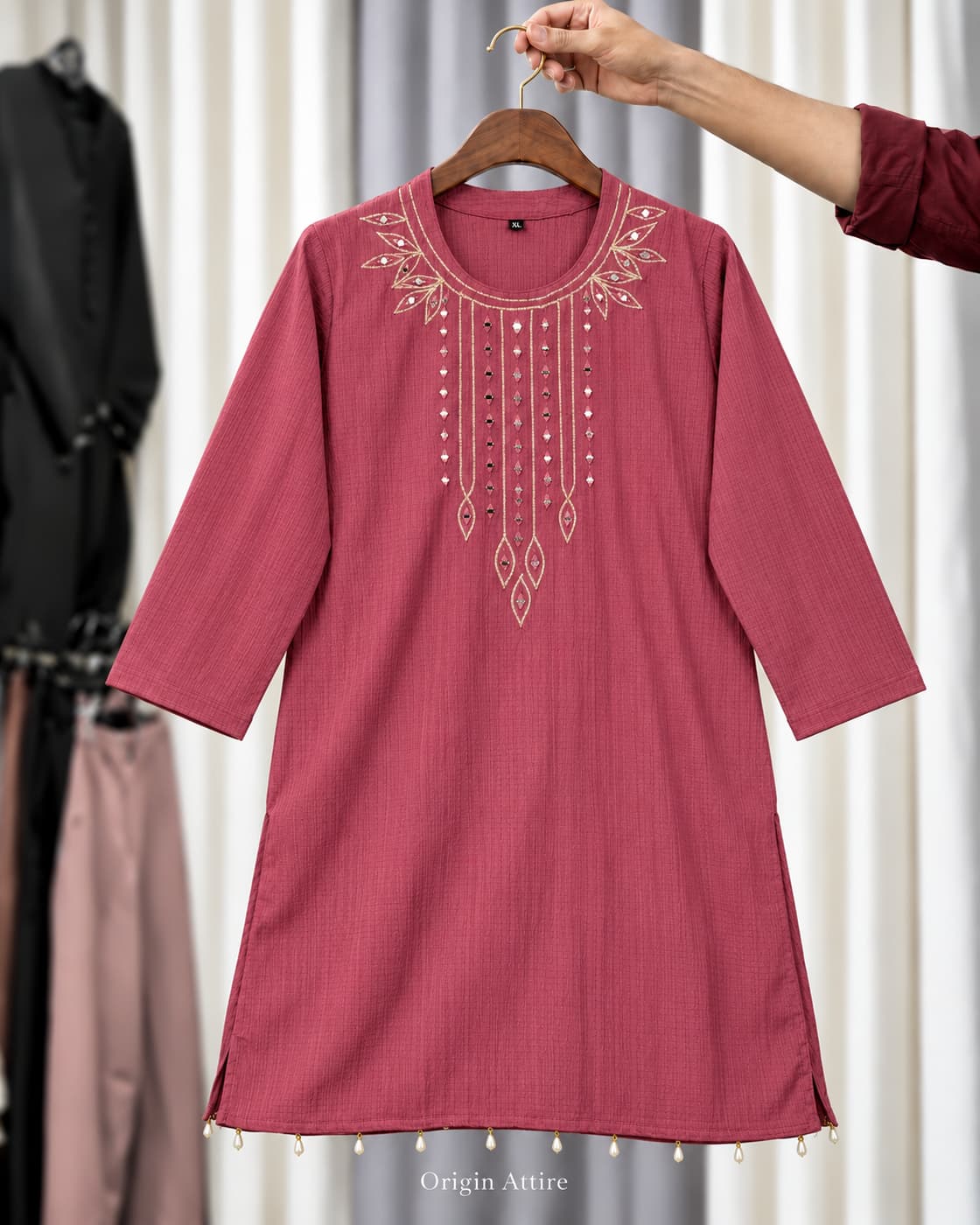 Mirror Embroidered Kurti 0